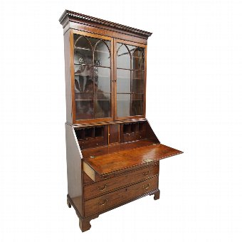 George II Mahogany Bureau Bookcase