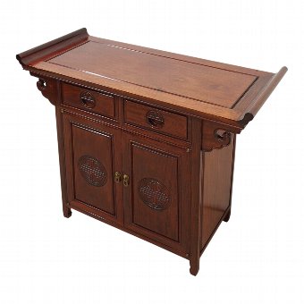 Carved Hardwood Chinese Cabinet