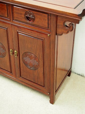 Antique Carved Hardwood Chinese Cabinet