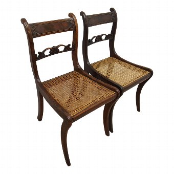Pair of Neat Size Mahogany Regency Side Chairs