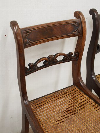 Antique Pair of Neat Size Mahogany Regency Side Chairs