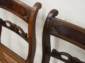 Antique Pair of Neat Size Mahogany Regency Side Chairs