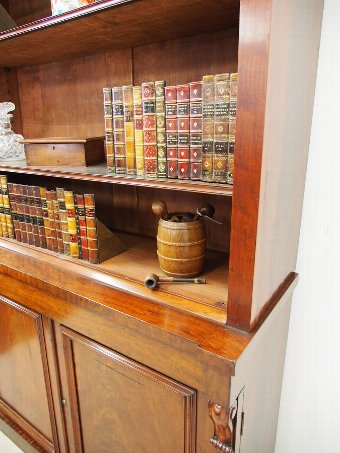 Antique Victorian Mahogany Open Library Bookcase