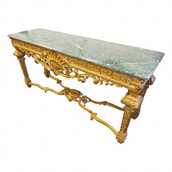 George II Style Giltwood and Marble Console Table