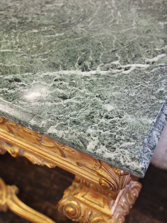 Antique George II Style Giltwood and Marble Console Table