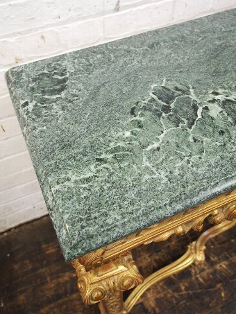 Antique George II Style Giltwood and Marble Console Table