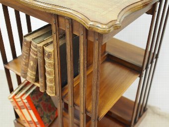 Antique Sheraton Style Mahogany Revolving Bookcase