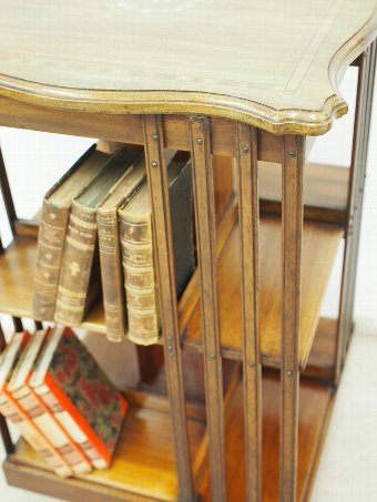 Antique Sheraton Style Mahogany Revolving Bookcase