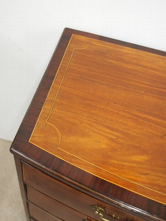 Antique George III Inlaid Mahogany Bowfront Chest of Drawers