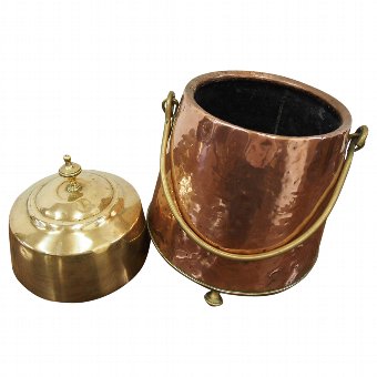 Dutch Copper and Brass Pail or Bucket