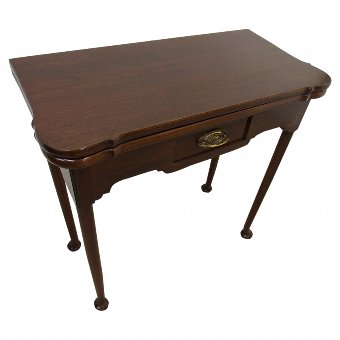 George II Style Mahogany Foldover Card Table