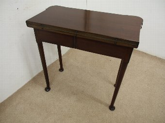 Antique George II Style Mahogany Foldover Card Table