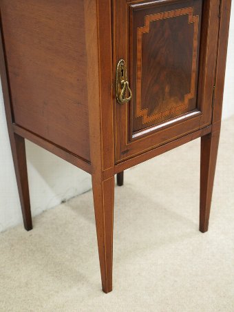 Antique Sheraton Style Inlaid Mahogany Locker