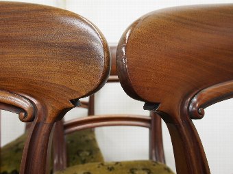 Antique Set of 6 Victorian Mahogany Chairs