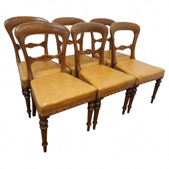 Set of 6 Late Victorian Oak Chairs by Whytock & Co, Edinburgh