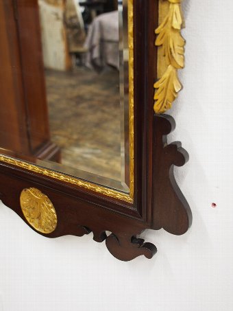 Antique George III Style Mahogany and Giltwood Mirror