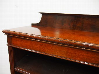 Antique Large Late Victorian Walnut Open Bookcase