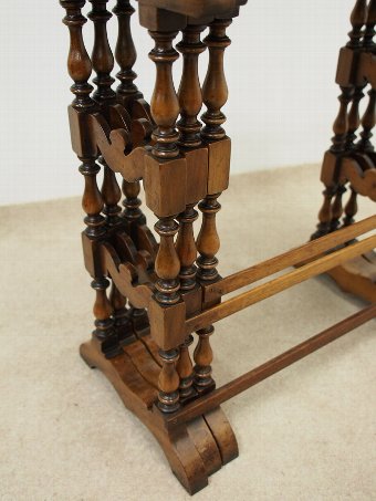Antique Nest of 3 Jacobean Style Burr Walnut Tables