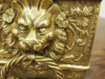 Antique Cast Brass Planter or Jardiniere