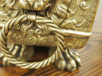 Antique Cast Brass Planter or Jardiniere