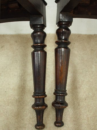 Antique Pair of Victorian Carved Oak Hall Chairs