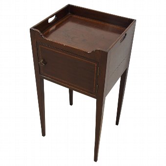 George III Inlaid Mahogany Bedside Locker