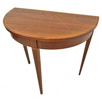 Sheraton Style Demi Lune Table