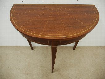 Antique Sheraton Style Demi Lune Table