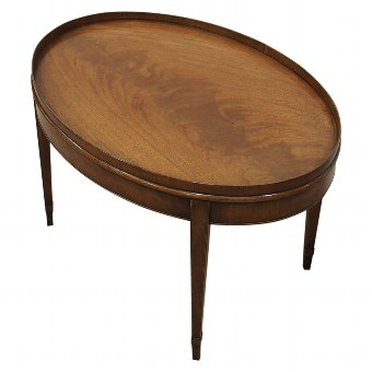 George III Style Flame Mahogany Coffee Table