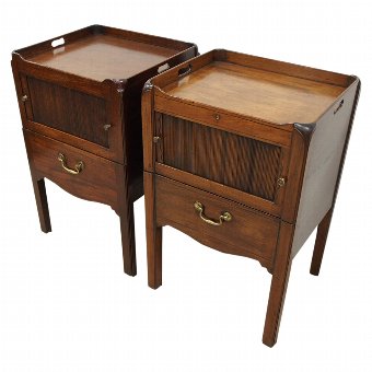 Pair of George III Mahogany Commodes