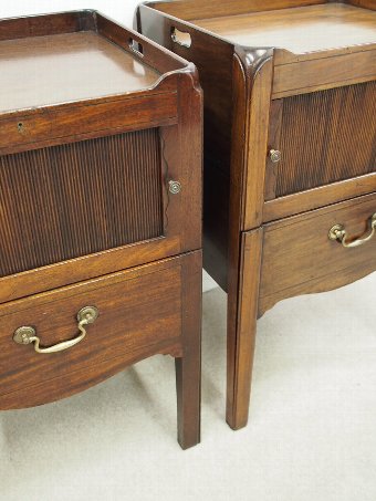Antique Pair of George III Mahogany Commodes
