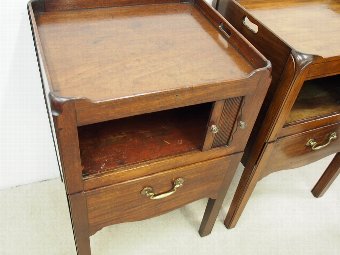 Antique Pair of George III Mahogany Commodes