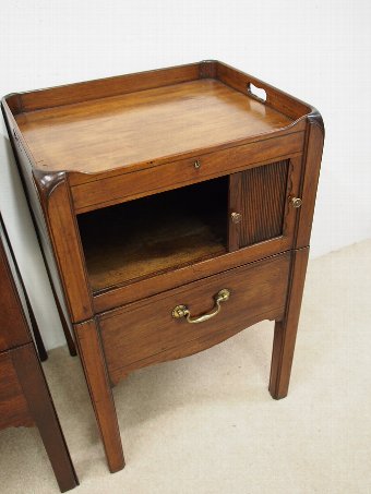 Antique Pair of George III Mahogany Commodes