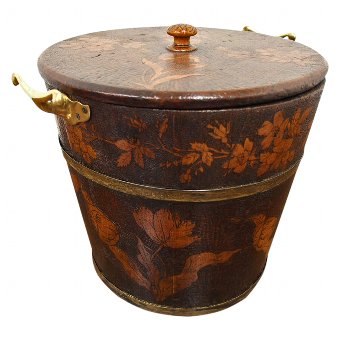 Arts and Crafts Wooden Coal Bin