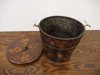 Antique Arts and Crafts Wooden Coal Bin