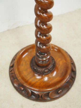Antique Mid Victorian Carved Walnut Candle Holder