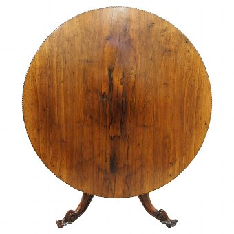 Antique William IV Circular Rosewood Breakfast Table