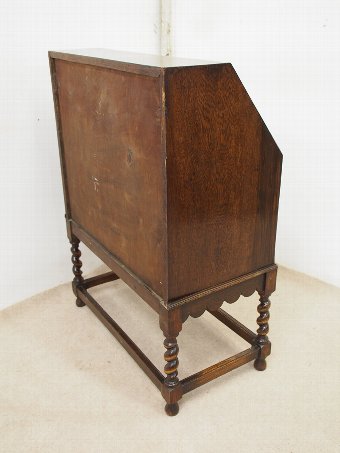 Antique Neat Jacobean Style Oak Bureau