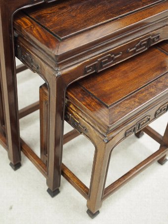 Antique Nest of Four Chinese Rosewood Tables
