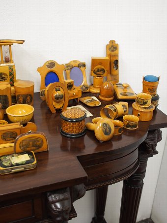 Antique Lot of 85 Pieces of Scottish Mauchline