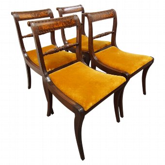 Set of 4 Regency Mahogany Dining Chairs