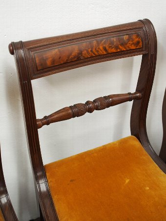 Antique Set of 4 Regency Mahogany Dining Chairs