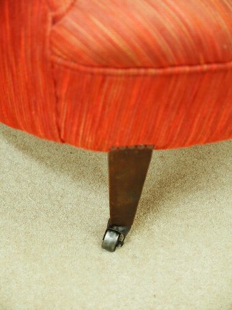 Antique Red Button Back Chair