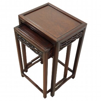 Nest of 2 Chinese Rosewood Tables