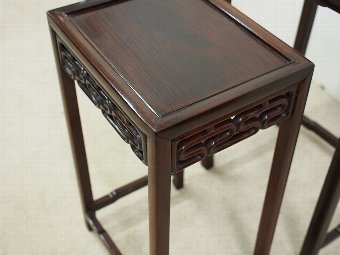 Antique Nest of 2 Chinese Rosewood Tables