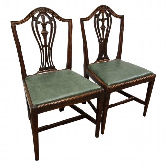 Pair of Hepplewhite Style Dining Chairs