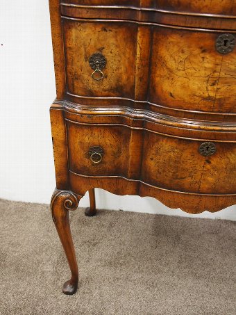 Antique Early Georgian Style Burr Walnut Chest on Stand