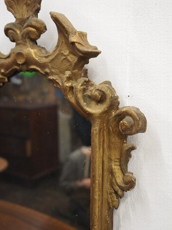 Antique Northern European Giltwood Wall Mirror