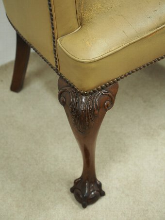 Antique Pair of George III Style Leather Chairs