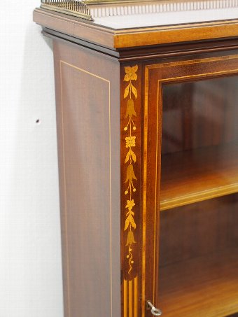 Antique  Sheraton Style Inlaid Mahogany Bookcase by Morison & Co, Edinburgh
